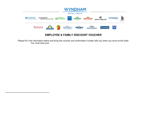 Wyndham Employee Discount Voucher 2012-2025